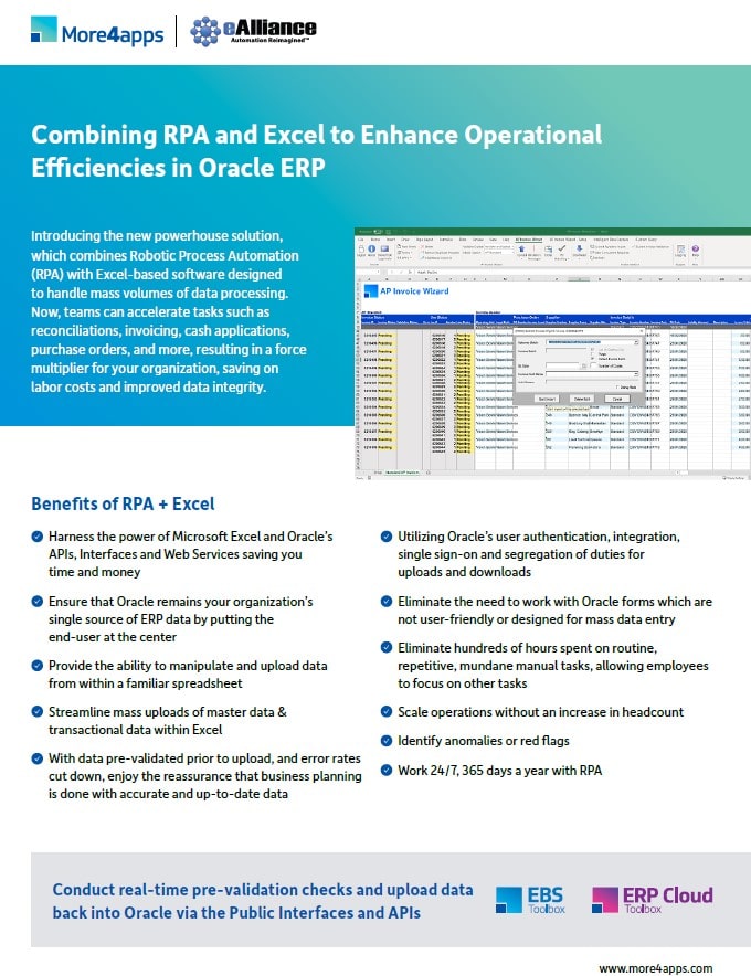 More4apps and e-Alliance combine Excel and RPA bots