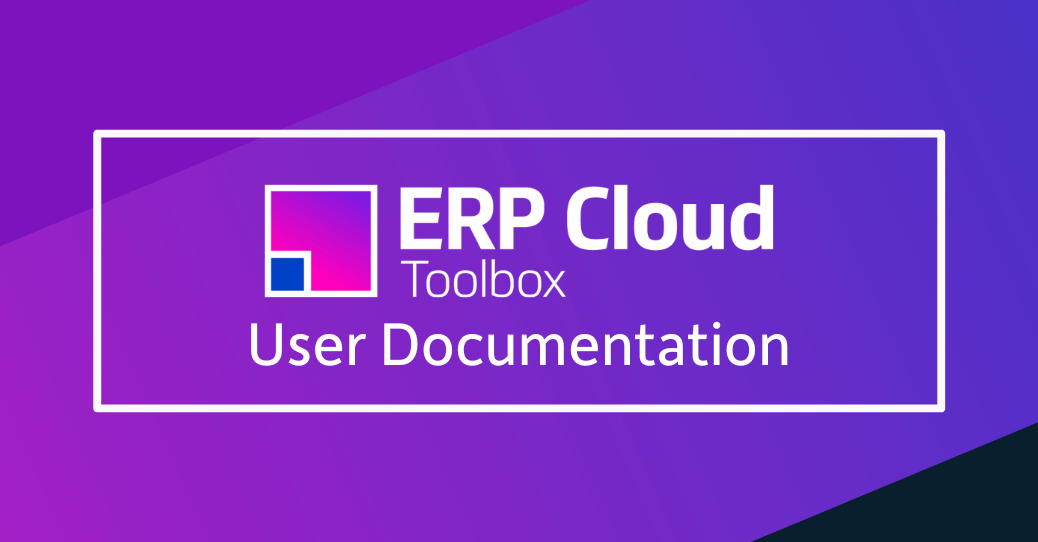 ERP Cloud Toolbox User Documentation