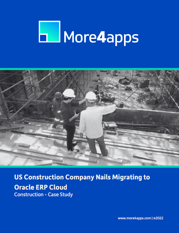 More4apps helps company with migrating to Oracle ERP Cloud