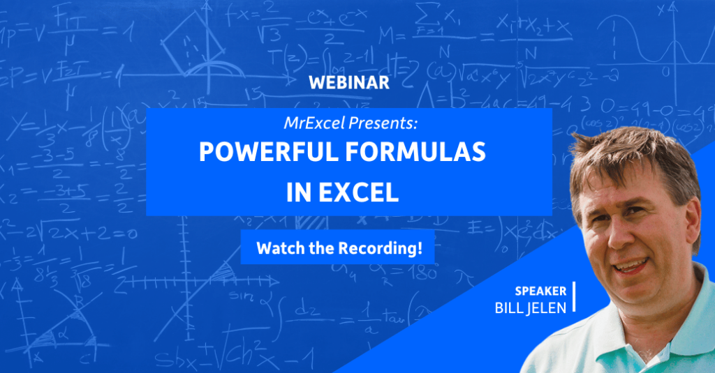 More4apps sponsors a MrExcel webinar that demonstrates the powerful functions in Excel.