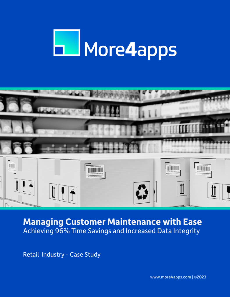 Managing Customer Maintenance with Ease. Read the full case study to see how our customer achieved 96% time savings and increased data integrity.
