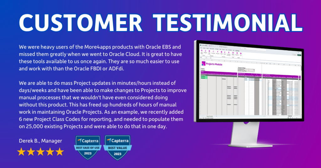 See what customer's are saying about the More4apps ERP Cloud Toolbox today!