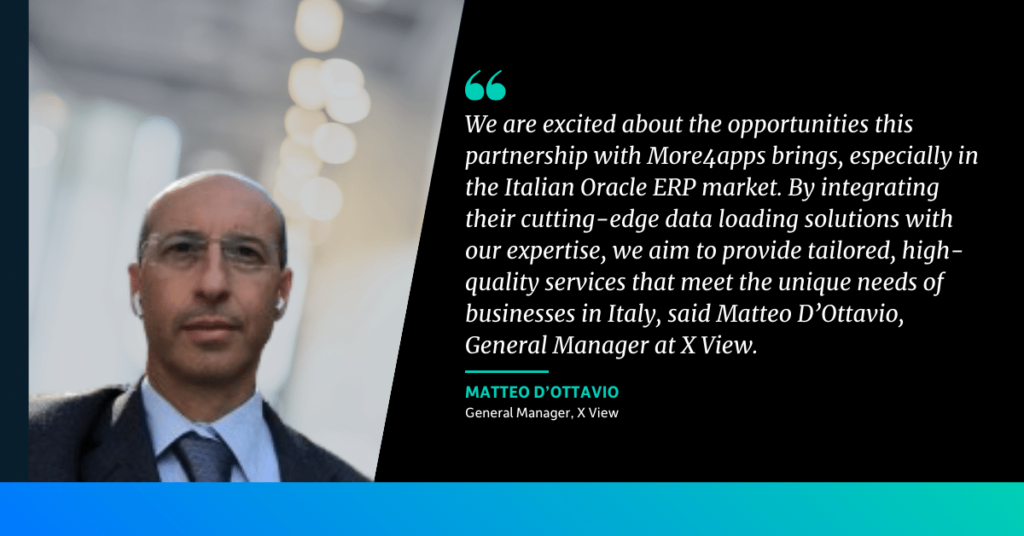 Matteo D'Ottavio, General Manager at X View, shares excitement about the partnership with More4apps. Click the link to read the full article.