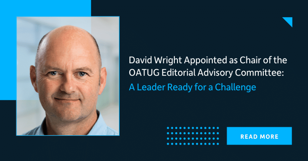David Wright, More4apps Solution Specialists lead, named Chair of OATUG Editorial Advisory Committee