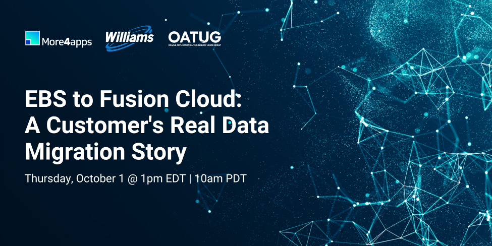 EBS to Oracle Fusion Cloud migration webinar with More4apps